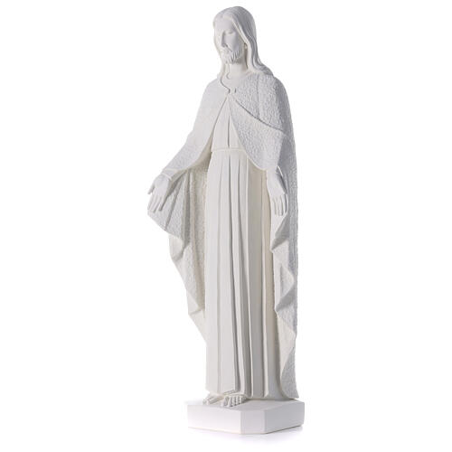 Statue Christ Rédempteur poudre de marbre 110 cm 3
