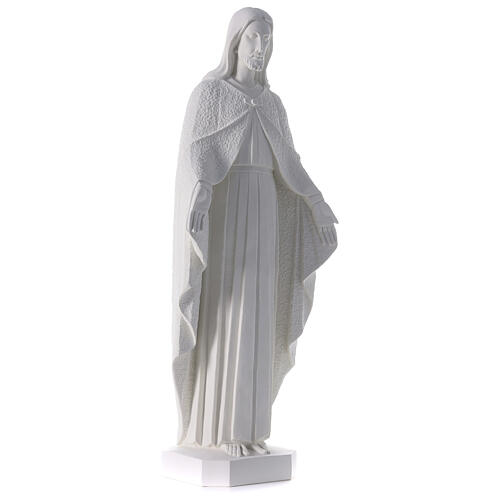 Statue Christ Rédempteur poudre de marbre 110 cm 4