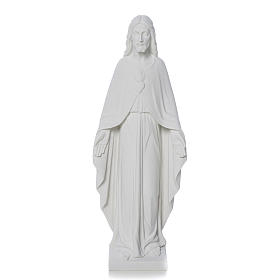 Sagrado Corazón Jesús 36 cm mármol blanco