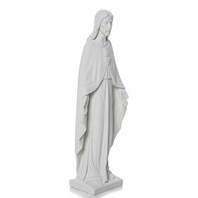Sagrado Corazón Jesús 36 cm mármol blanco