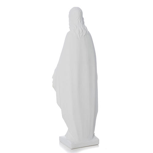Sagrado Corazón Jesús 36 cm mármol blanco 4