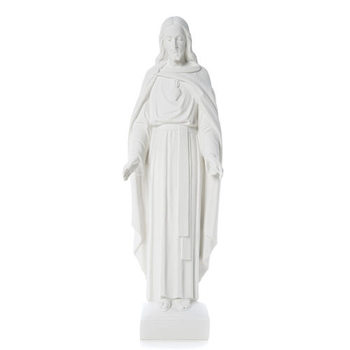 Holy Heart of Jesus, 62 cm Composite Carrara Marble Statue 6