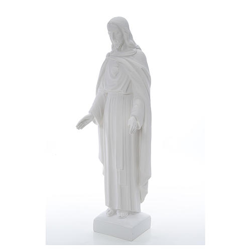 Holy Heart of Jesus, 62 cm Composite Carrara Marble Statue 2