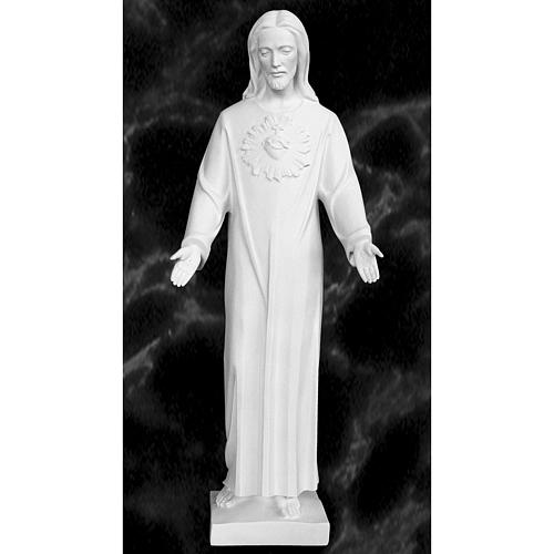 Sacro Cuore di Gesù polvere di marmo bianca 60-80 cm 1