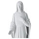 Christ main sur le coeur poudre de marbre blanc 60-80 cm s2