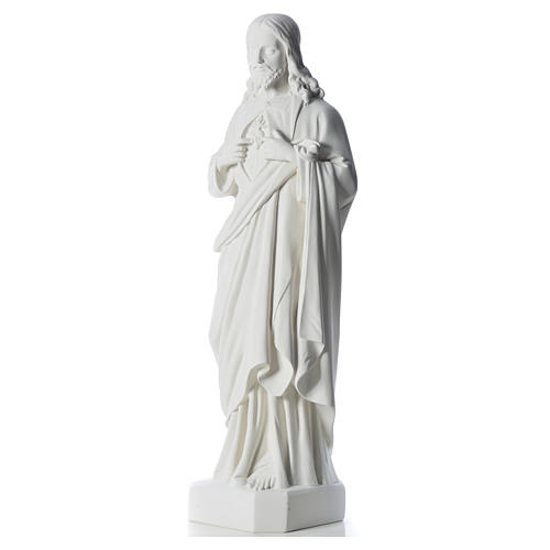 Marmorpulver Statue Heiliges Herz Jesu 130 cm 6