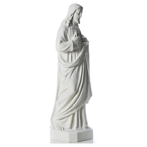 Marmorpulver Statue Heiliges Herz Jesu 130 cm 8