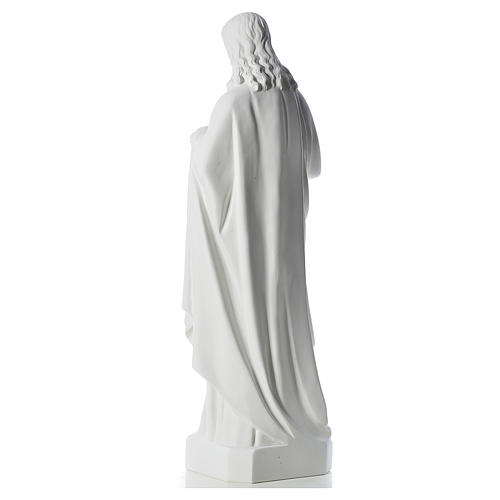 Marmorpulver Statue Heiliges Herz Jesu 130 cm 3