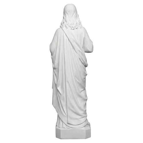 Marmorpulver Statue Heiliges Herz Jesu 130 cm 6