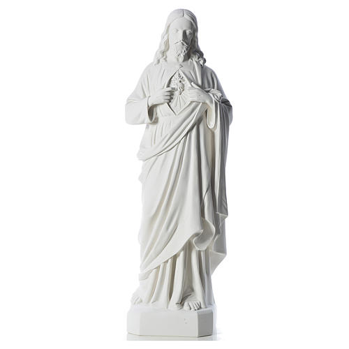 Holy Heart of Jesus, 130 cm Reconstituted Carrara Marble statue 1