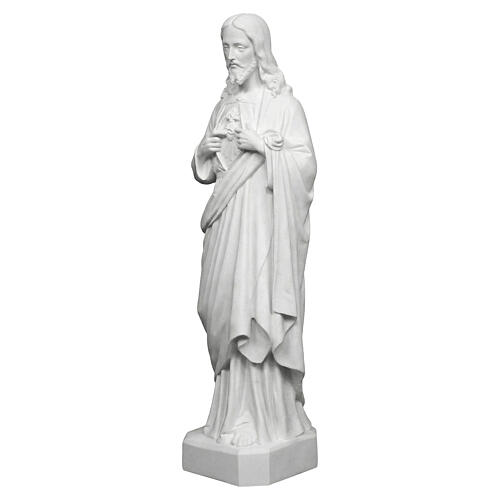 Coração Sagrado de Jesus 130 cm pó de mármore 5