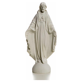 Marmorpulver Statue Heiliges Herz Jesu 25 cm