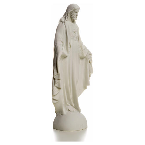 Holy Heart of Jesus, Reconstituted Carrara Marble Statue, 25 cm 5