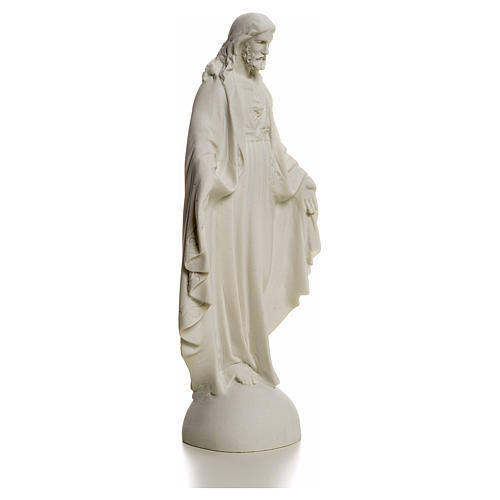 Holy Heart of Jesus, Reconstituted Carrara Marble Statue, 25 cm 2