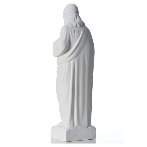 Holy Heart of Jesus in Reconstituted Marble 30-40 cm 3