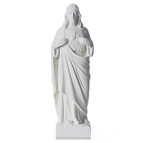 Sagrado Corazón de Jesús mármol blanco 30-40 cm