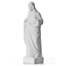 Sagrado Corazón de Jesús mármol blanco 30-40 cm