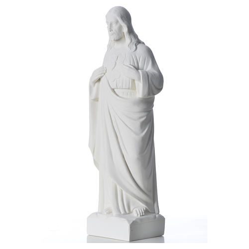 Sagrado Coração de Jesus mármore branco 30-40 cm 6