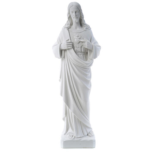 Holy Heart of Jesus -  Reconstituted Carrara Marble Statue 80-100 cm 1