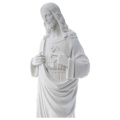 Holy Heart of Jesus -  Reconstituted Carrara Marble Statue 80-100 cm 2