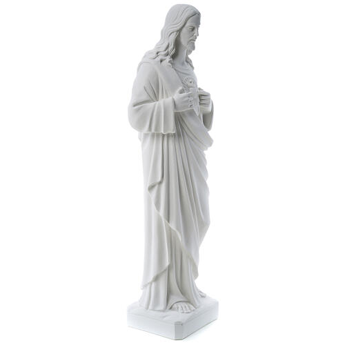 Holy Heart of Jesus -  Reconstituted Carrara Marble Statue 80-100 cm 5