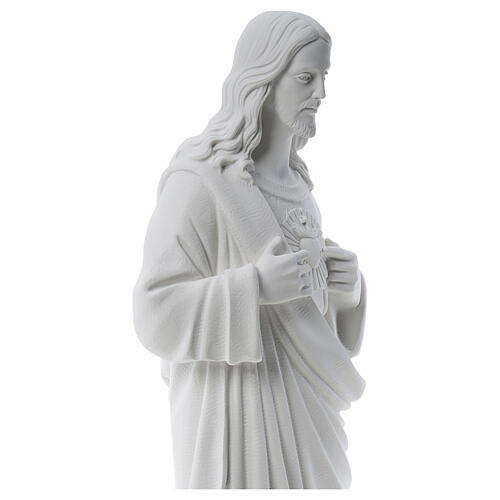Holy Heart of Jesus -  Reconstituted Carrara Marble Statue 80-100 cm 6