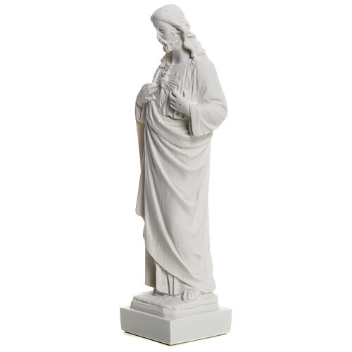 Statue Marmorguss Heiliges Herz Jesu 20-25 cm 3