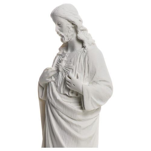 Sagrado Corazón de Jesús en polvo de mármol 20-25 cm 4