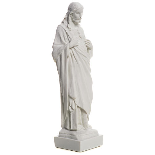 Sagrado Corazón de Jesús en polvo de mármol 20-25 cm 5