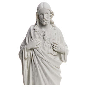 Holy Heart of Jesus made of Reconstituted Carrara Marble 20-25 cm