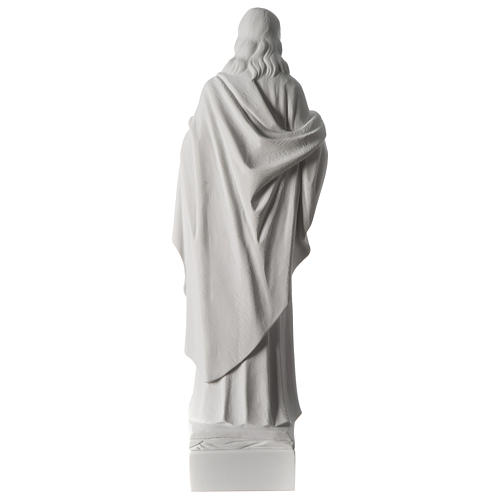 Statue Sacré coeur de Jésus poudre de marbre 70 cm 11