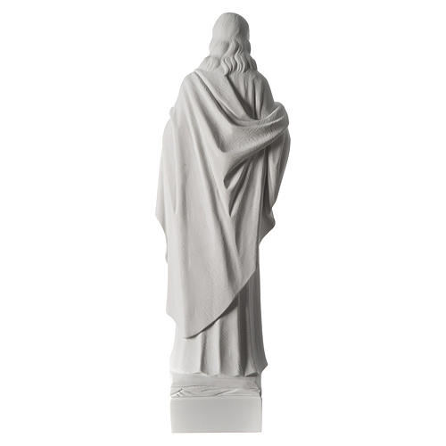 Sacro Cuore di Gesù 70 cm marmo bianco 6