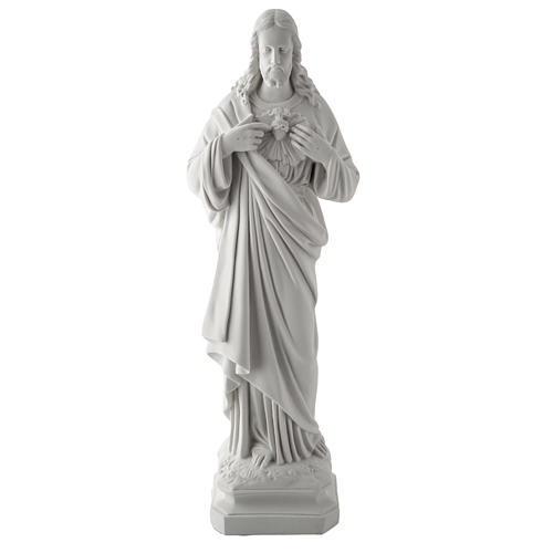 Statue Marmorguss Heiliges Herz Jesu 50 cm 1