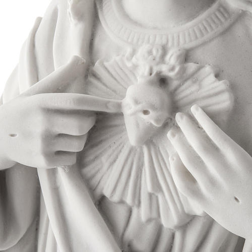 Holy Heart of Jesus, 50 cm Reconstituted Carrara Marble Statue 4