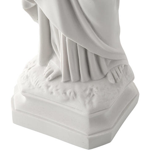 Sacro Cuore di Gesù 50 cm marmo sintetico bianco 5