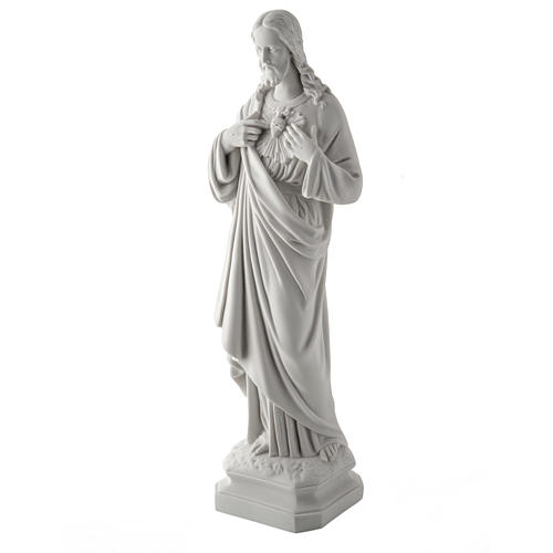 Sacro Cuore di Gesù 50 cm marmo sintetico bianco 6