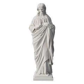 Statue Sacré coeur marbre reconstitué 50 cm