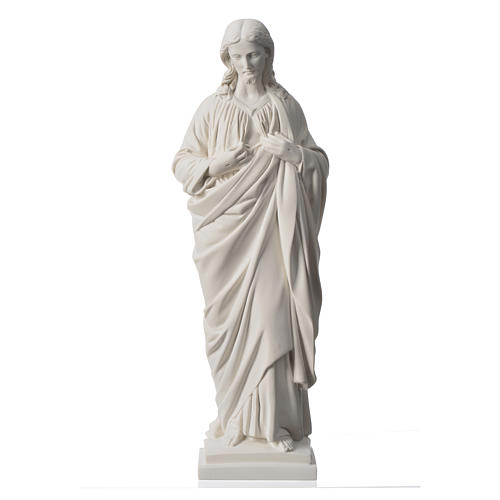 Statue Sacré coeur marbre reconstitué 50 cm 5