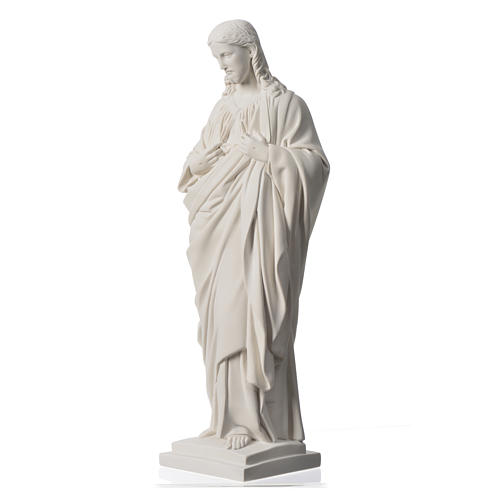 Statue Sacré coeur marbre reconstitué 50 cm 7