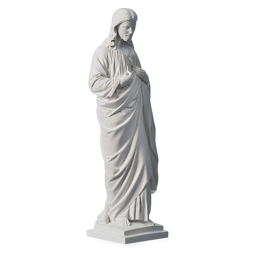 Statue Sacré coeur marbre reconstitué 50 cm 2