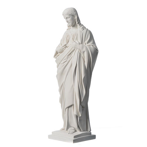 Statue Sacré coeur marbre reconstitué 50 cm 3