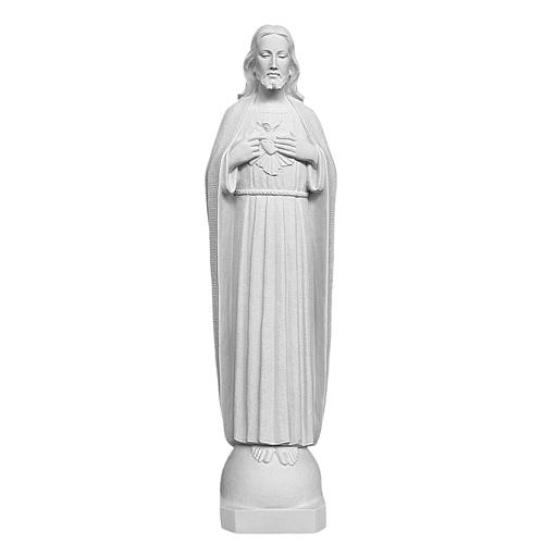 Heiliges Herz Jesu 75 cm Statue Marmorguss 1