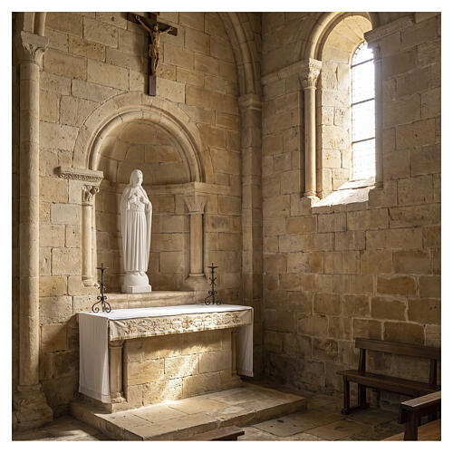 Sacro Cuore 75 cm polvere di marmo bianco 4