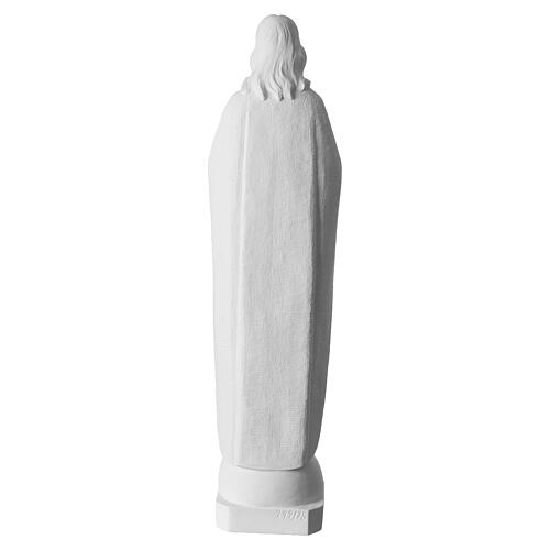 Sacro Cuore 75 cm polvere di marmo bianco 8
