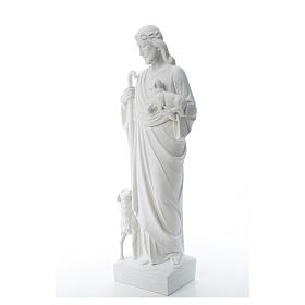 Good Shepherd with sheep, statue in reconstituted marble 60-80 cm