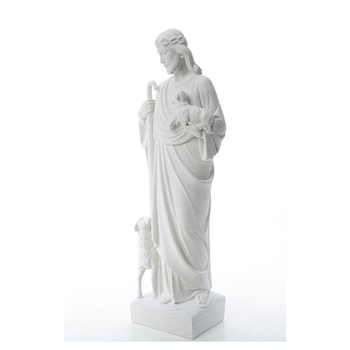 Good Shepherd with sheep, statue in reconstituted marble 60-80 cm 6
