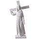 Christus mit dem Kreuz Statue Marmorguss 90 cm s1
