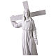 Christus mit dem Kreuz Statue Marmorguss 90 cm s7