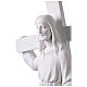 Cristo porta la croce 90 cm marmo bianco s9