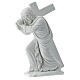Christus mit dem Kreuz Statue Marmorguss 40 cm s1